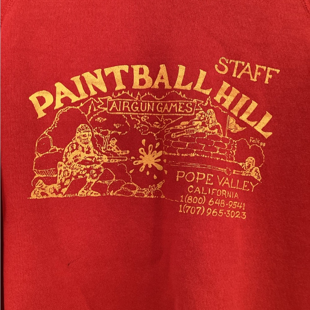 Vintage Red Paintball Hill Sweatshirt